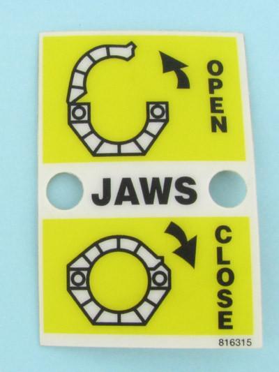JAWS OPEN/CLOSE LABEL