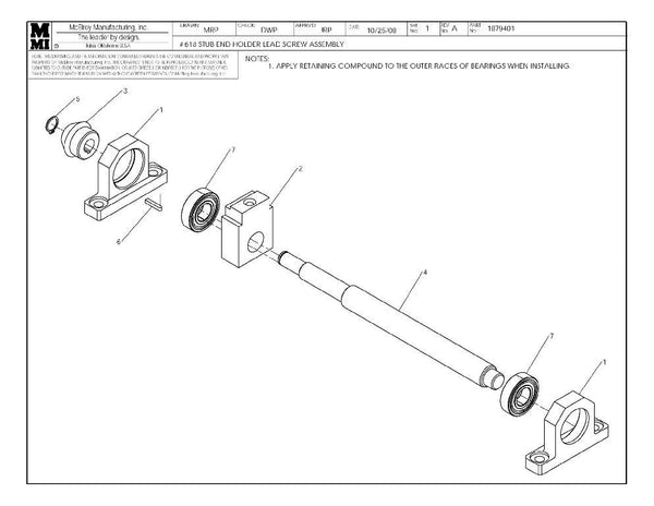 618 STUB END HLDR LEAD SCR ASY